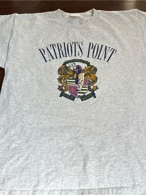 Vintage Patriots Point Golf Tshirt Gray Large Mount Pleasant South Carolina